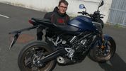 Lucas fier de sa nouvelle moto !